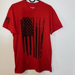 Rags‎ Of Honor Flag USA Tshirt Made In America Size Medium Red Made in USA